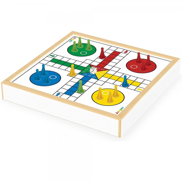 Jogo 4 em 1 Xadrez Ludo Damas Trilha com Estojo Junges - Verde