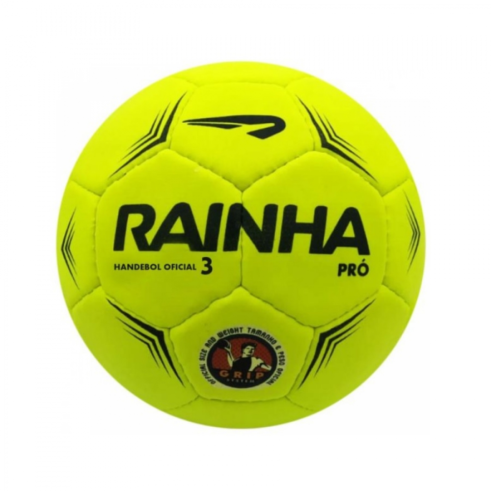 Bola Handebol Masculino Rainha T3 Pró C/C - Amarelo/Preto