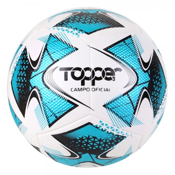 Bola Futebol de Campo Topper 22 Branco e Azul - Branco/Azul