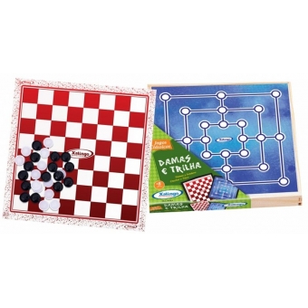 Combo Jogos Damas e Trilha - Xalingo