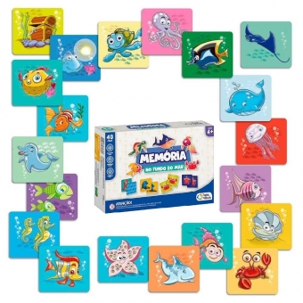 Jogo da Memória Fundo do Mar - Pais & Filhos