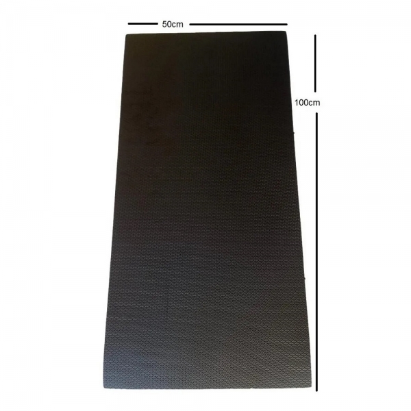 Colchonete Eva Tapete Yoga Exercícios 10mm Preto - Preto/Preto