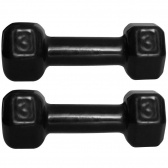 Par de Halteres Sextavado Preto 3KG - Preto