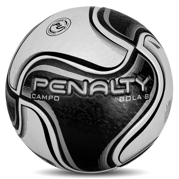Bola De Futebol De Campo Penalty 8 N4 Juvenil XXIV - Preto - Preto/Branco