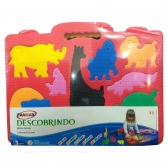 Maleta EVA Descobrindo Animais 3 Peças EVAMAX - Amarelo