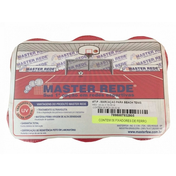 Marcação para Tênis Praia/Campo Vermelho - Vermelho/Branco