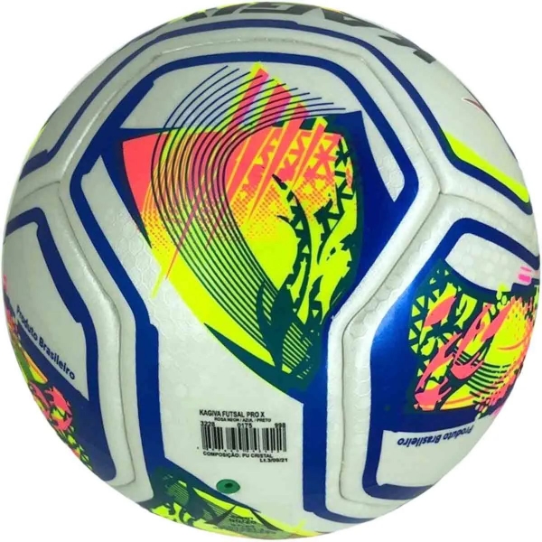 Bola Futsal Kagiva F5 Brasil Pro X - Branco/azul