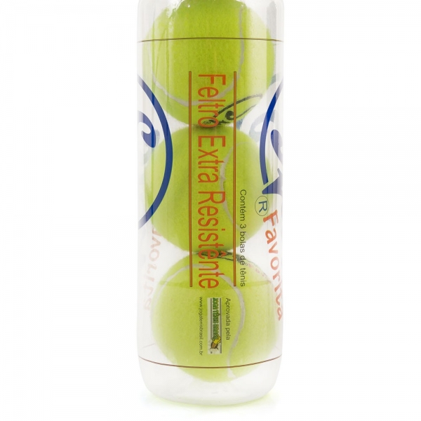 Bola de Tênis Spin Favorita All Court Tubo com 3 Unidades - Amarelo