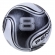 Bola Futsal Penalty 8 X Br Pt - Branco/Preto