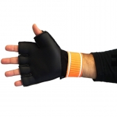 Luva de Goleiro Futsal Preto com Laranja - Progne - Preto/Laranja