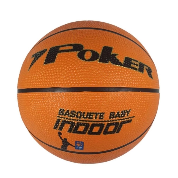 Bola Basquete Poker Baby Indoor - Laranja/Preto