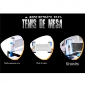 Rede Retrátil de Ping Pong Tênis de Mesa Pista e Campo - Azul