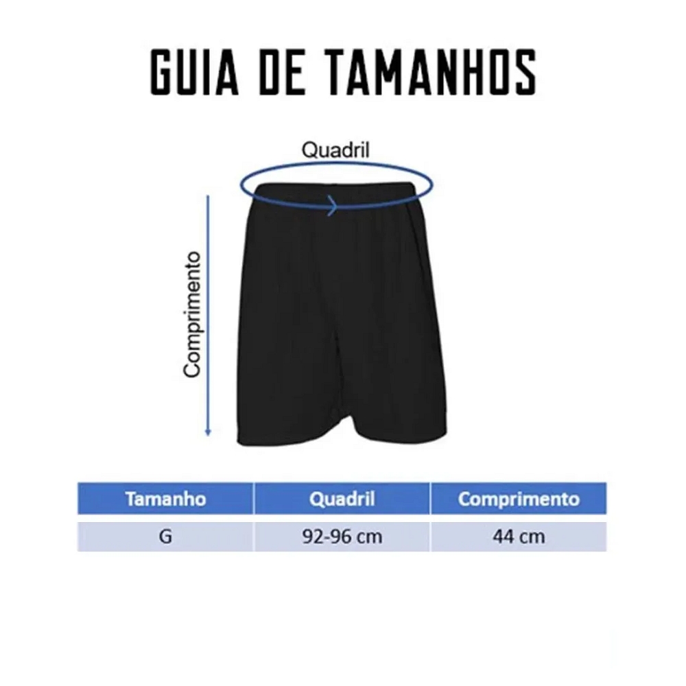 Kit com 7 Calções Esportivos de Futebol Modelo Pop - Azul