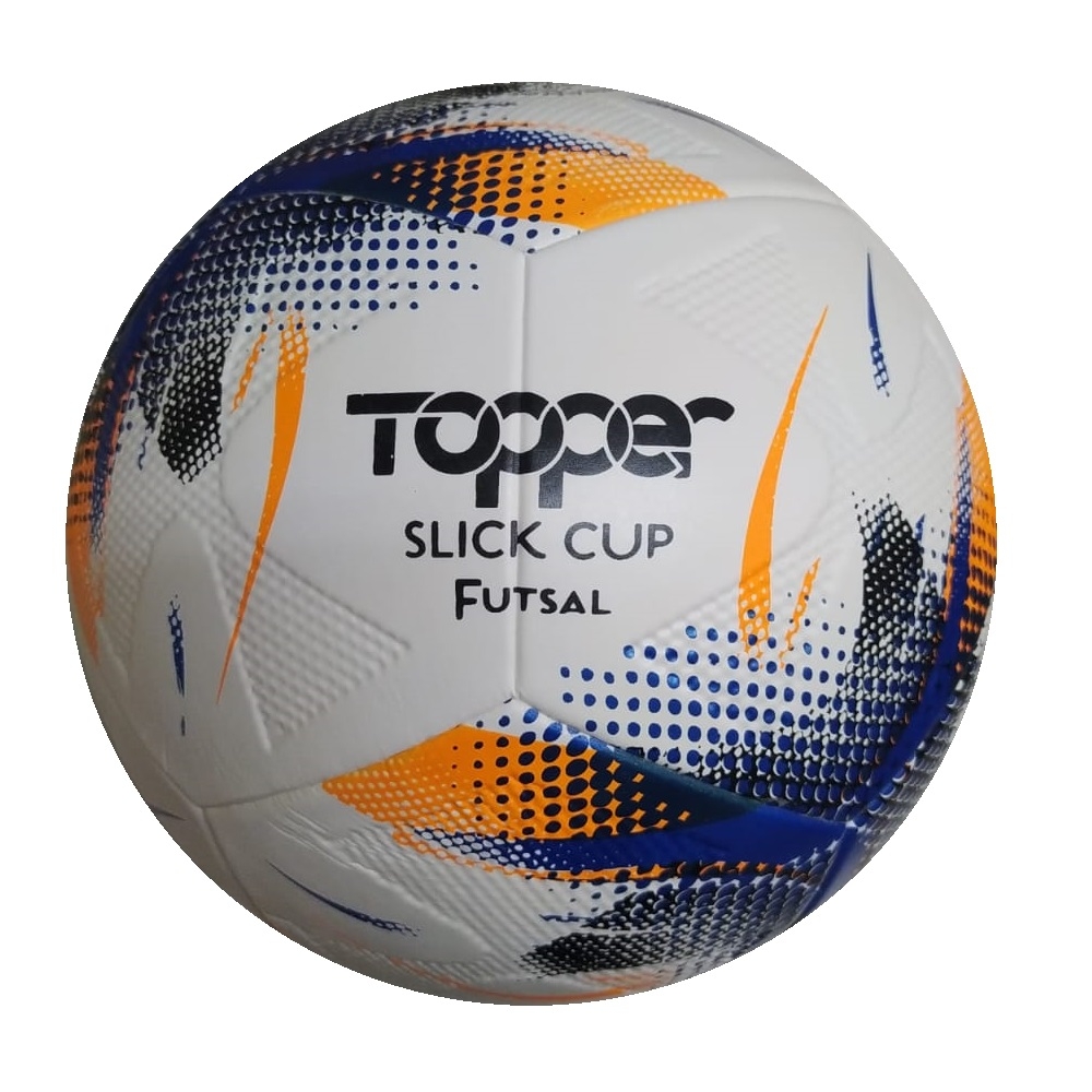 Bola Futsal Topper Slick Cup - Branco/Azul
