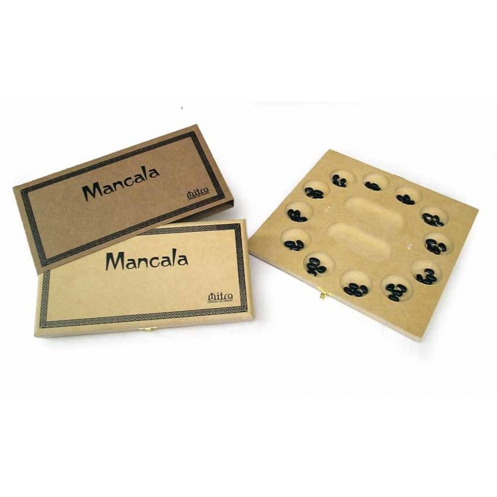 Jogo Mancala em Madeira - Mitra - Marrom