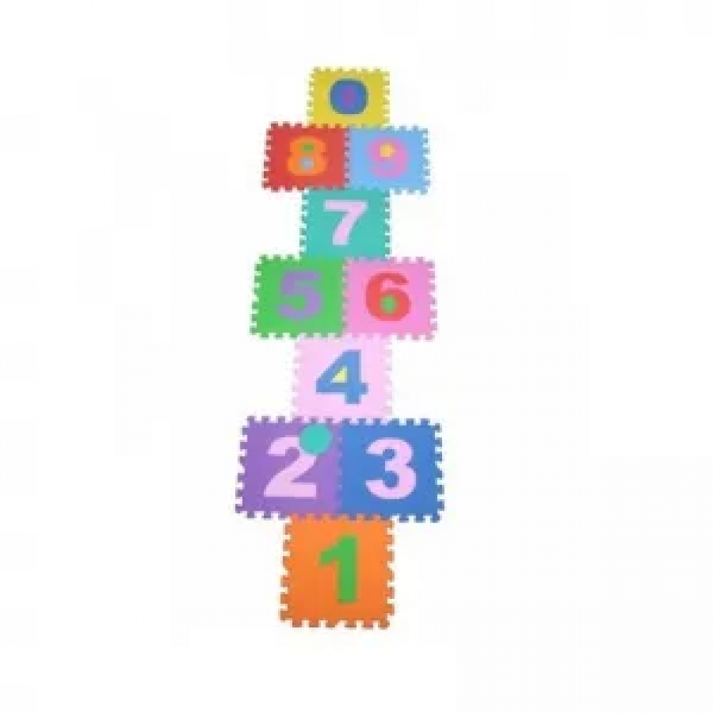 Tapete Amarelinha 10 peças em E.V.A Fundamental Brinquedos - Rosa