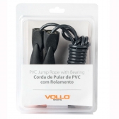 Corda de Pular de PVC com Rolamento - Vollo - Preto