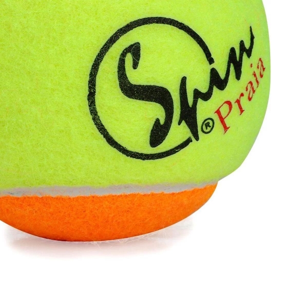 Bola de Tênis e Beach Tennis Spin 50 Macia Pacote com 40 Unidades - Amarelo/Laranja