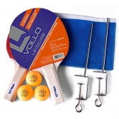 Kit Tênis de Mesa Completo Leisure com Rede Vollo - Preto/Vermelho