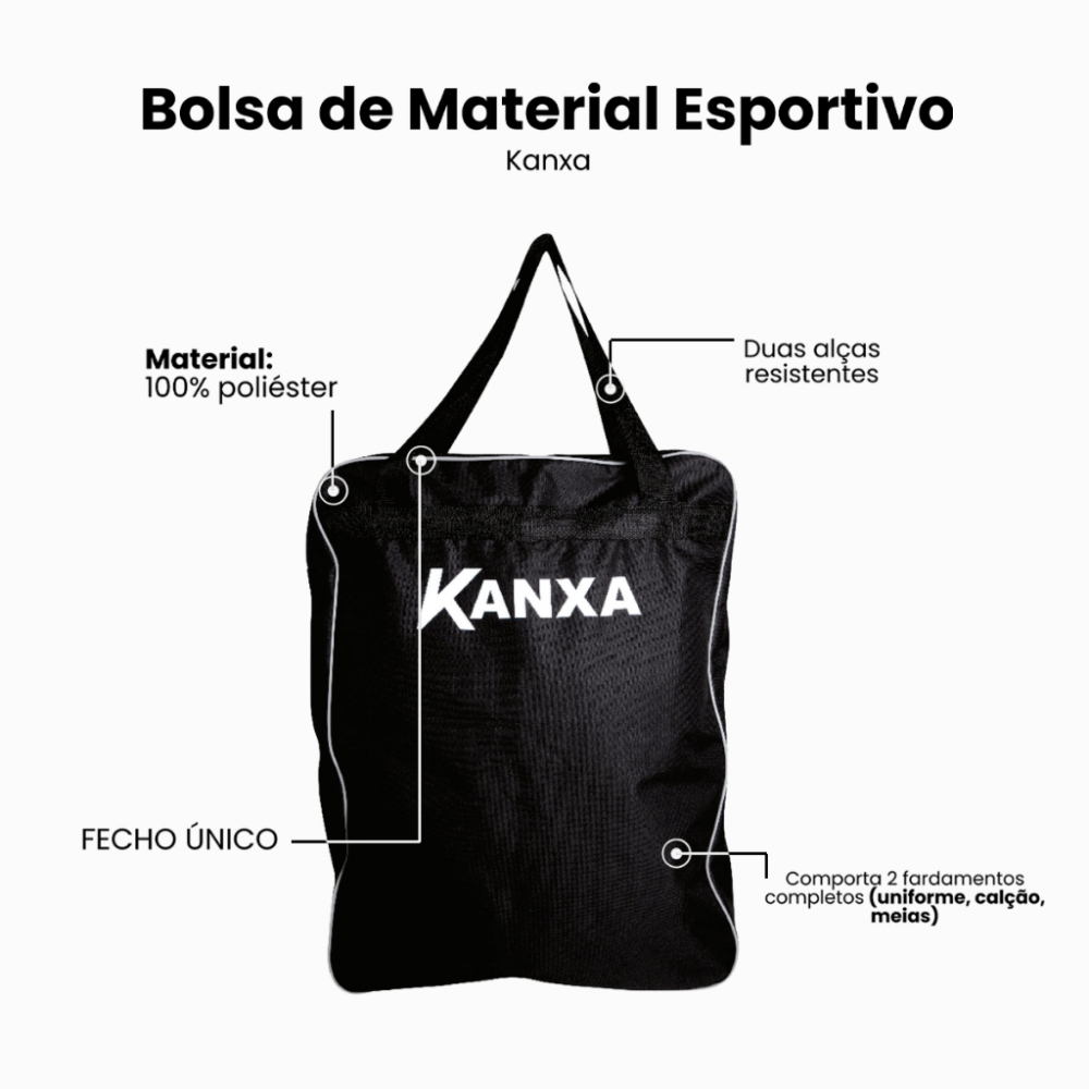 Bolsa Sacola de Uniforme Esportivo Ref. 6065 - Kanxa - Preto