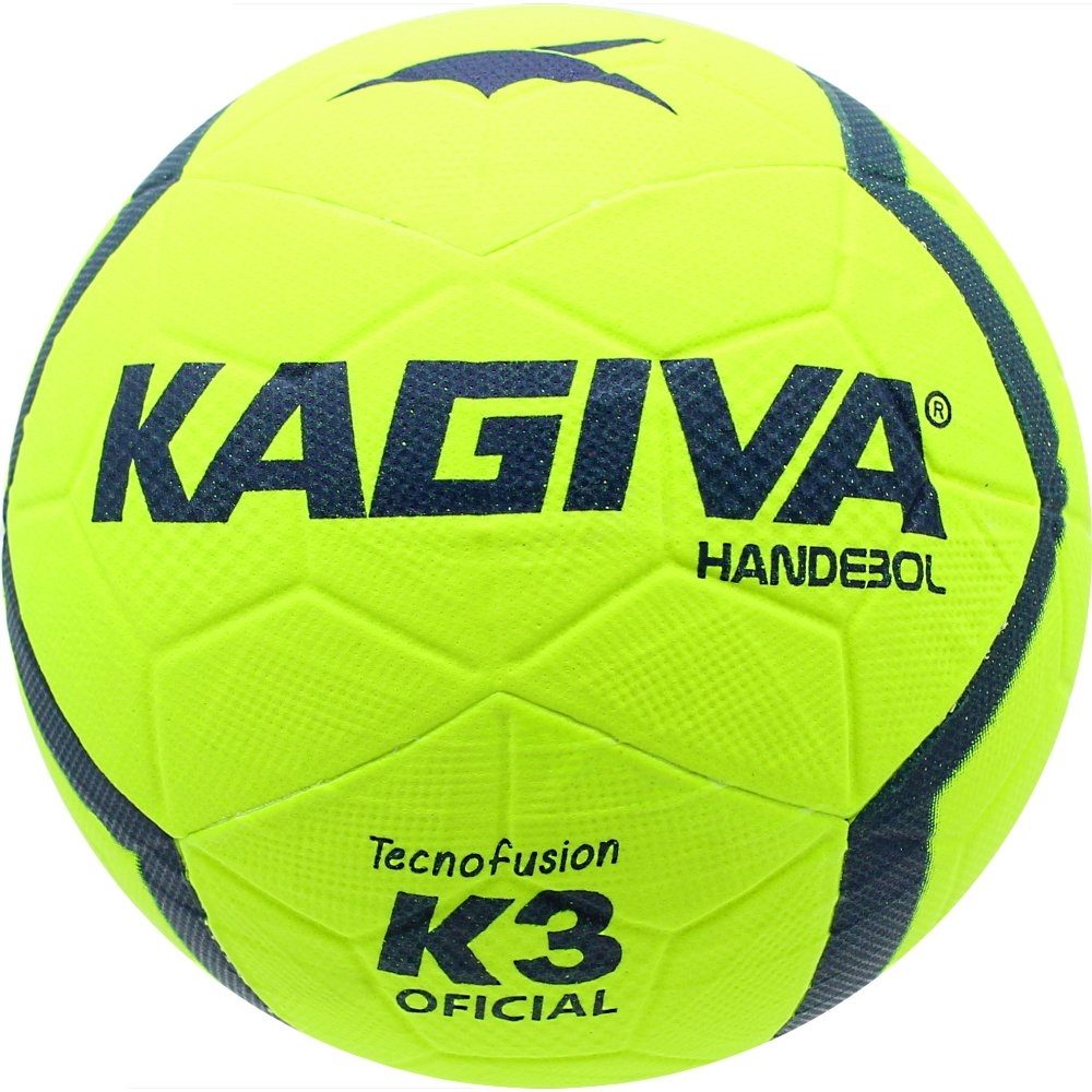 Bola Kagiva Handebol K3 Tecnofusion Masculina - amarelo/azul