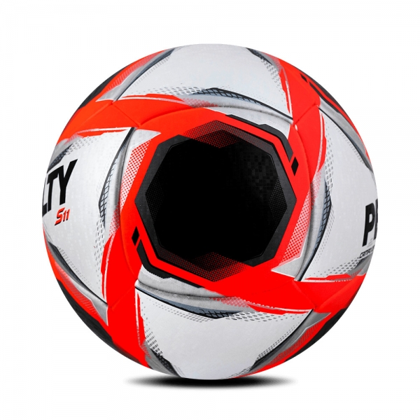 Bola Futebol de Campo Penalty S11 R1 XXV - Branco/Vermelho