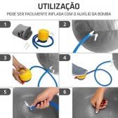 Bola de Pilates Prata 75cm BLG-300 - Muvin - Cinza