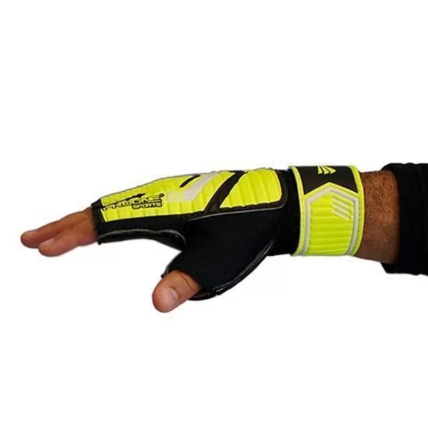Luva de Goleiro Futsal Preto com Amarelo - Progne - Preto/Amarelo