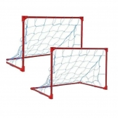 Kit Master Rede Mini Soccer 2 Traves - Marrom