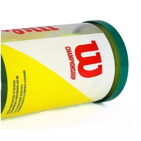 Tubo Bola de Tênis Wilson Championship Regular Duty com 3 Unidades - Amarelo