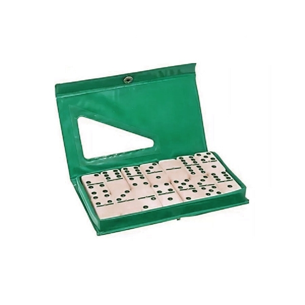Jogo de Dominó Double Six Profissional 28 Peças 8 mm - Verde