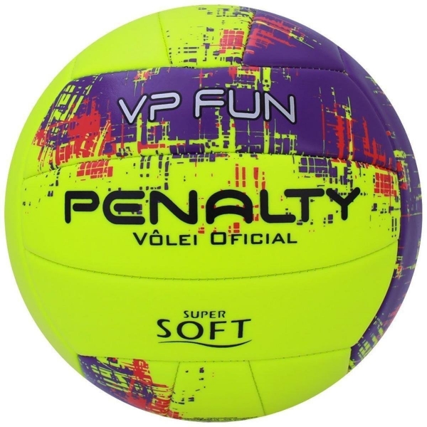 Bola Vôlei Oficial Penalty VP Fun X Amarelo e Roxo - Amarelo