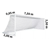 Par de Rede Futebol De Campo Fio 2mm Nylon - Master - Branco