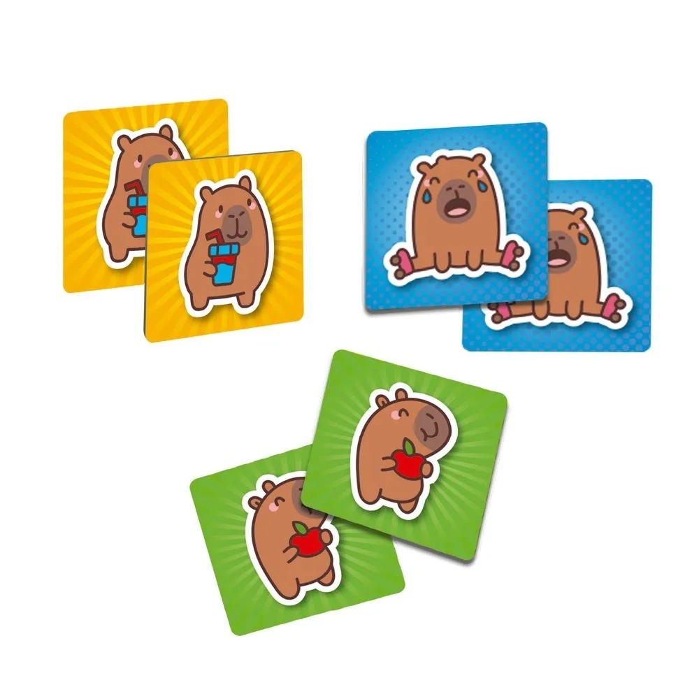 Jogo de Memória Capivara - Pais e Filhos - Branco/Laranja