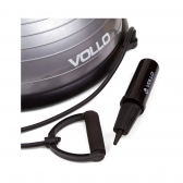 Meia Bola Balance Dome Com Bomba Vollo - Cinza/Preto