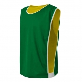 Kit com 20 Coletes Esportivos Dupla Face TRB Verde e Amarelo - Verde/Amarelo
