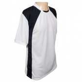 Kit com 20 Camisas Esportivas TRB Branco/Preto - Branco/Preto