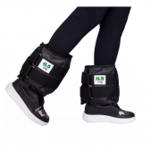 Par Caneleira Tornozeleira 6Kg Lona Ajuste Pro KL Master Fitness - Preto/Preto