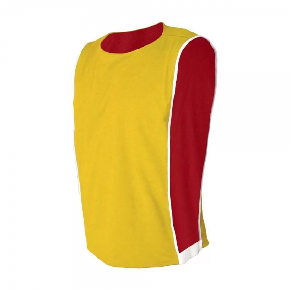 Colete Esportivo Dupla Face TRB Vermelho e Amarelo - vermelho/amarelo