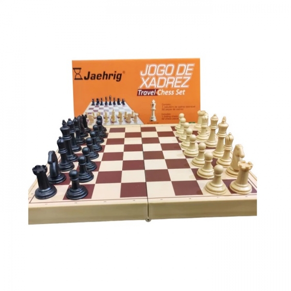 Jogo de Xadrez Travel Chess Set - Jaehrig - Marrom