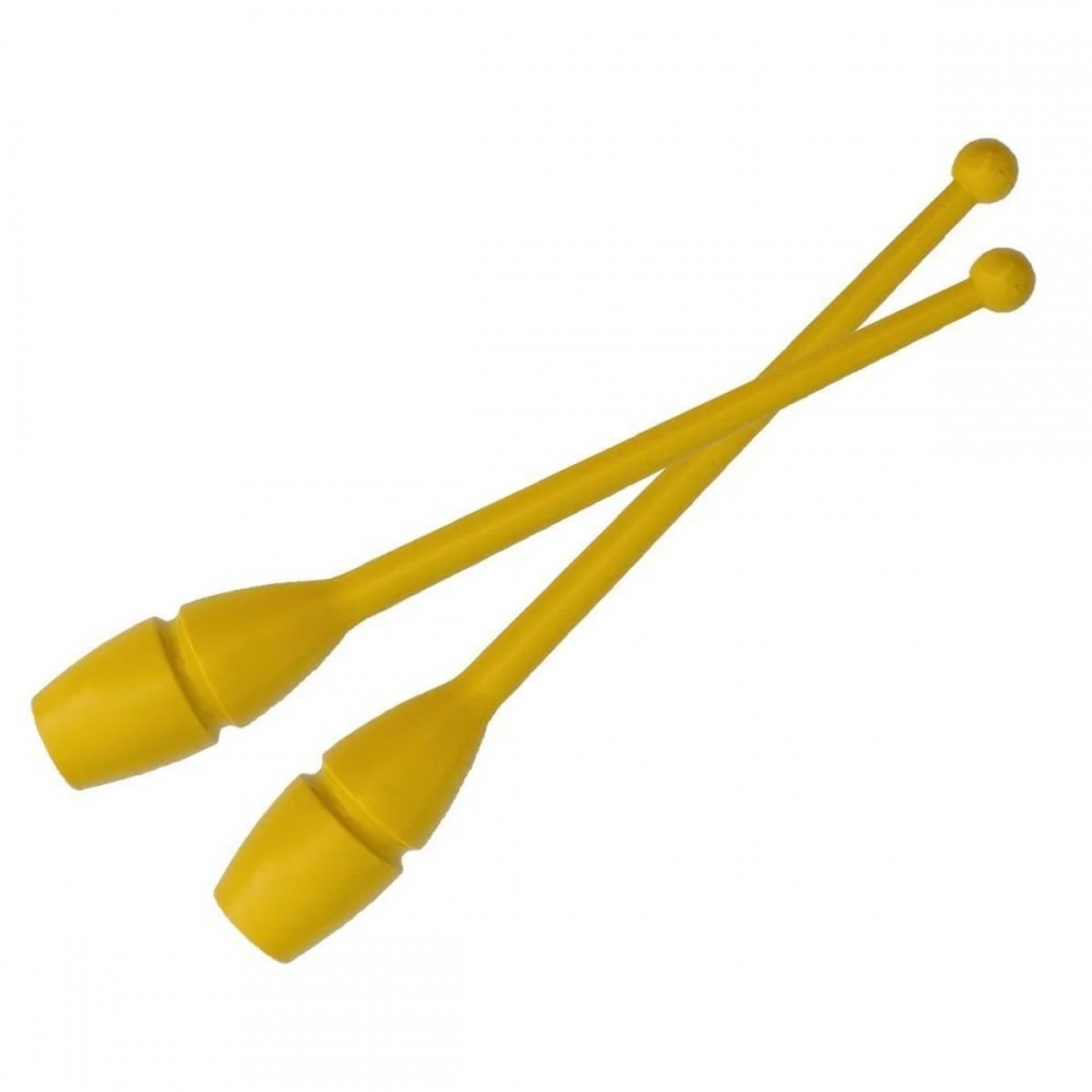 Par de Maça Ginástica Rítmica Infantil 35 cm - Amarelo