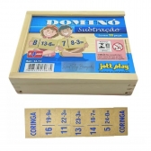 Dominó De Subtração Jott Play - Marrom