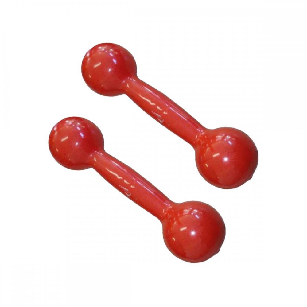 Par de Halteres Emborrachado para Musculação 0,5kg Vermelho - Vermelho