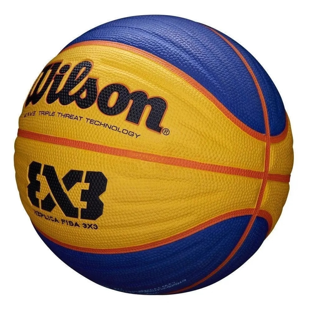 Bola De Basquete Wilson Replica Fiba 3X3 - Amarelo/Azul