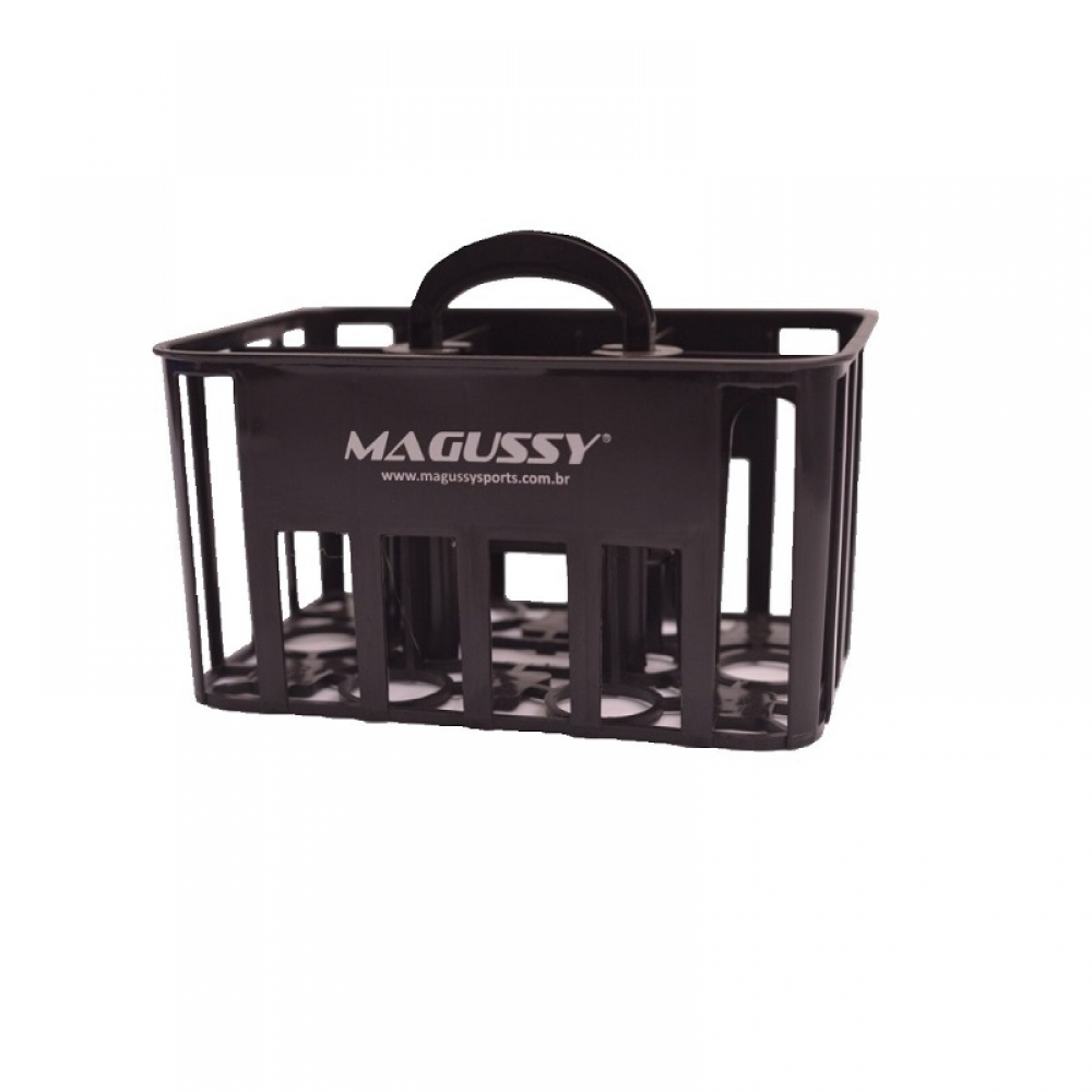 Porta Garrafa Magussy com Alça e 6 Squeeze - Preto