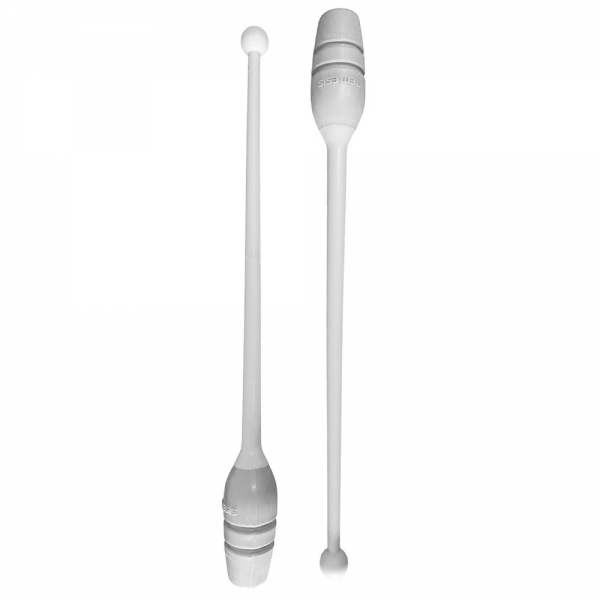 Par de Maça Ginástica Rítmica Conectável Adulto 45cm - Tuimader - Branco