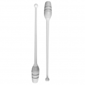 Par de Maça Ginástica Rítmica Conectável Adulto 45cm - Tuimader - Branco