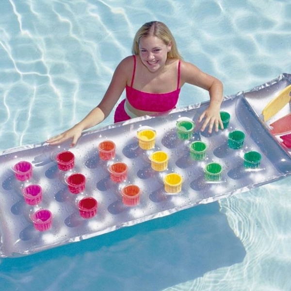 Colchão Nautika Inflável Multi Color Com Travesseiro - Cinza