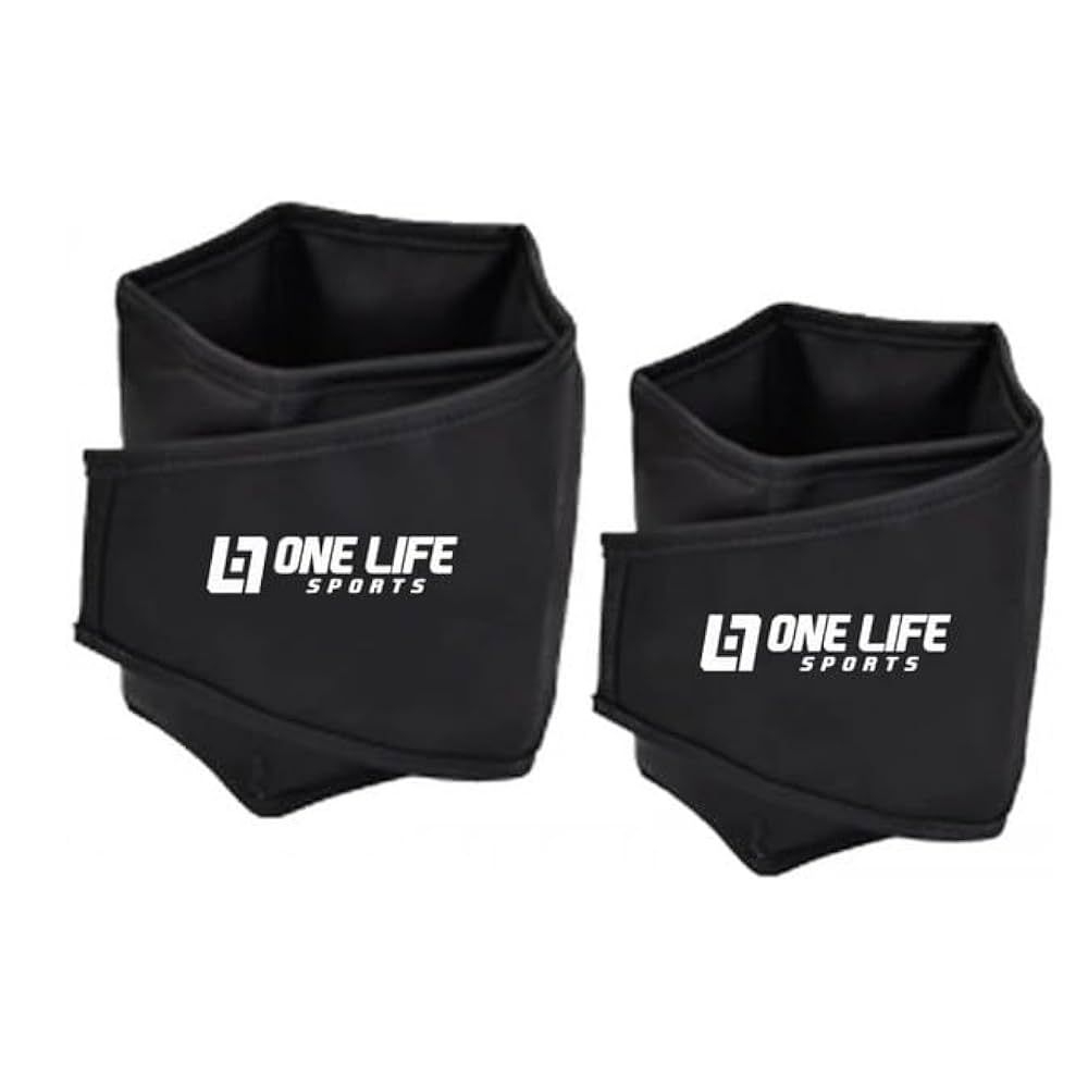 Par de Caneleira Tornozeleira Profissional 2kg - One Life - Preto/Branco
