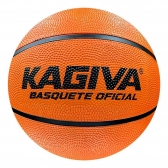 Bola Kagiva Basquete 7 Oficial Borracha - Laranja/Preto